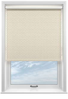 Scallop and Bud, Cashmere - Roller Blind